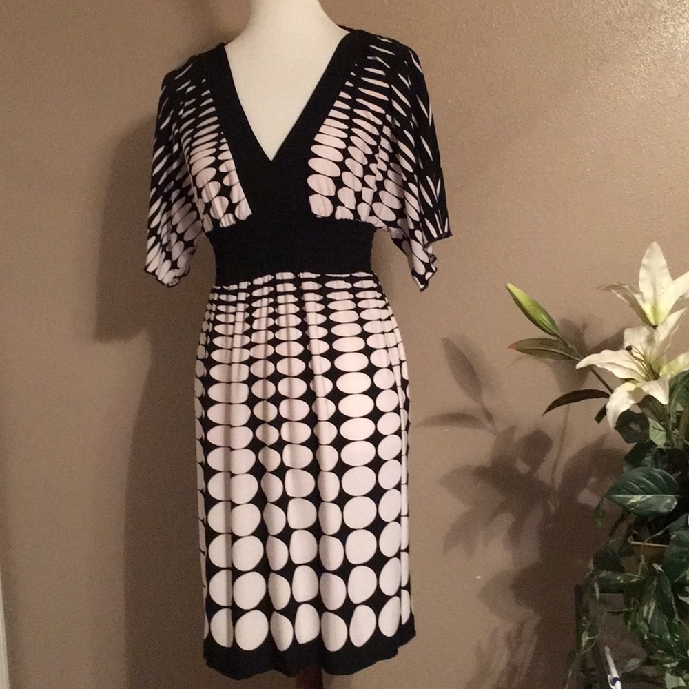 Tribal Plunge Neckline Dress